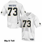 Notre Dame Fighting Irish Men's Andrew Kristofic #73 White Under Armour Authentic Stitched Big & Tall College NCAA Football Jersey WMC1799IS